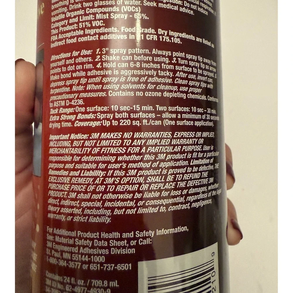 3M Super 77 Multipurpose Spray Adhesive, 16.75 oz (24 fl. oz.)‎